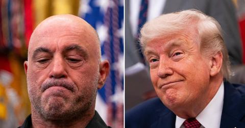 split of Joe Rogan, Donald Trump.
