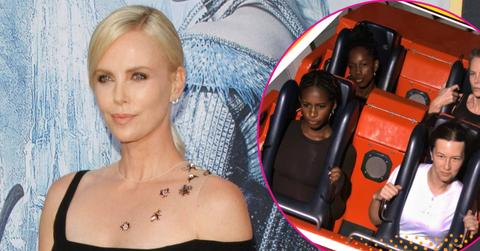 image of Charlize Theron, her kids.