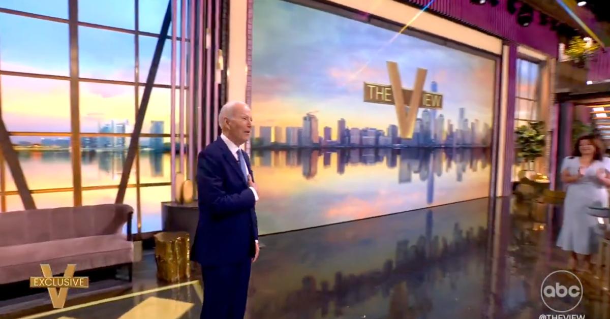 the view hosts backlash joe biden interview kissing