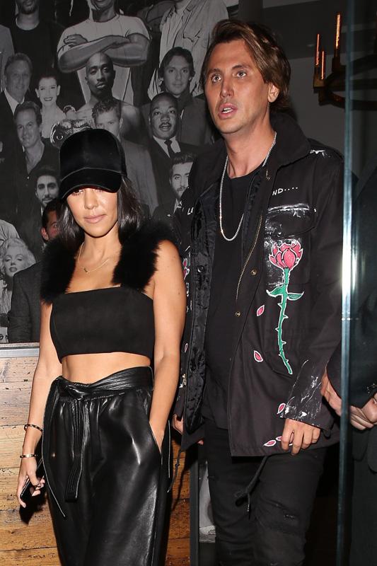 Kourtney Kardashian dines out at Catch with Jonathan Cheban