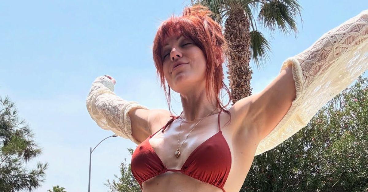 Molly Stewart soaking up the sun.