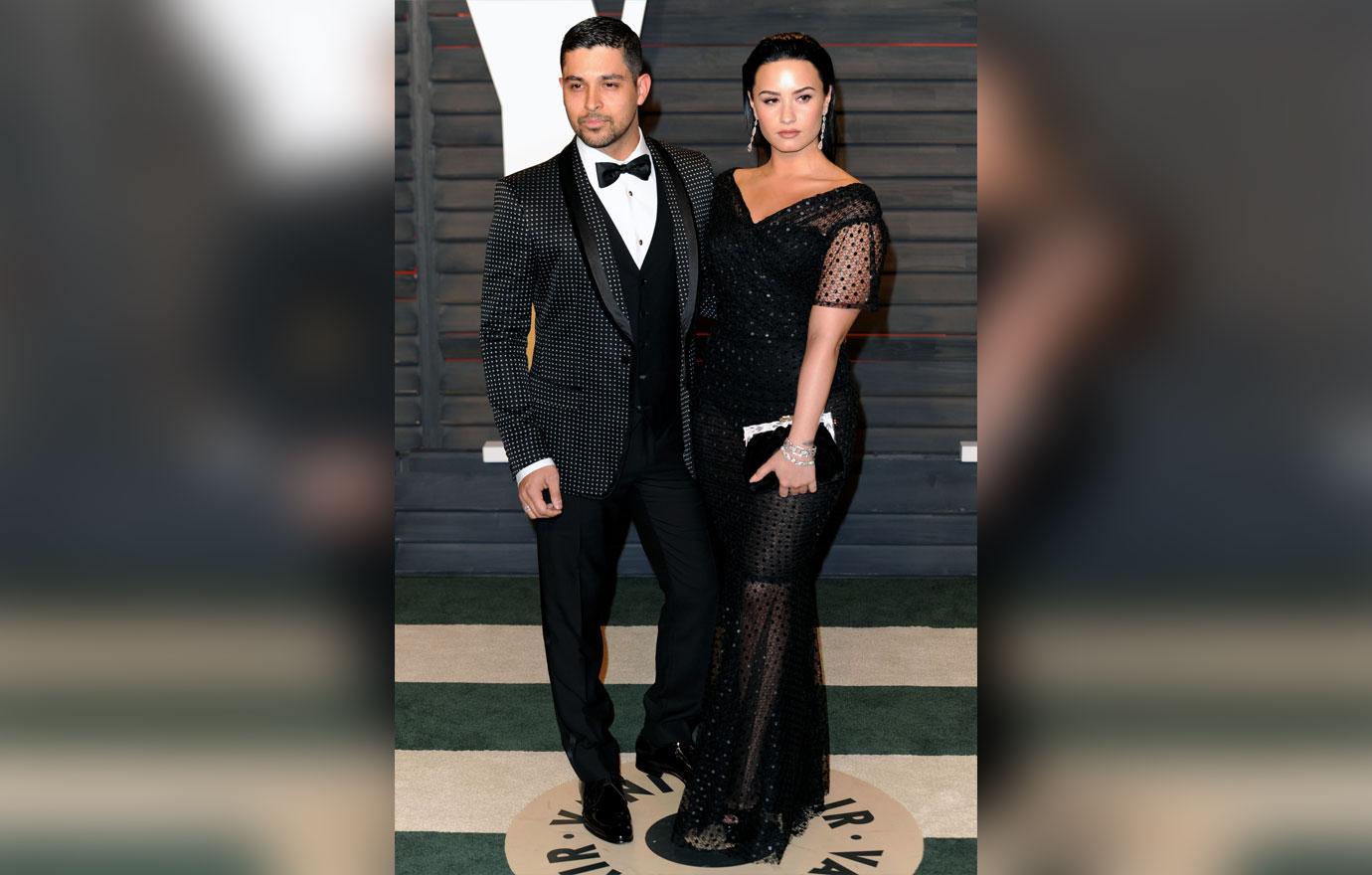 Demi Lovato and Wilmer Valderrama attend the Vanity Fair Oscar Party together in LA