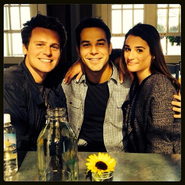 Lea Michele Skylar Astin Jonathan Groff