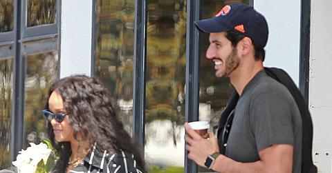 ***NO WEB UNTIL 17.00 GMT JUNE 29. PREMIUM EXCLUSIVE*** Rihanna arrives in Ibiza for a romantic holiday with her new lover, Saudi Toyota heir Hassan Jameel.