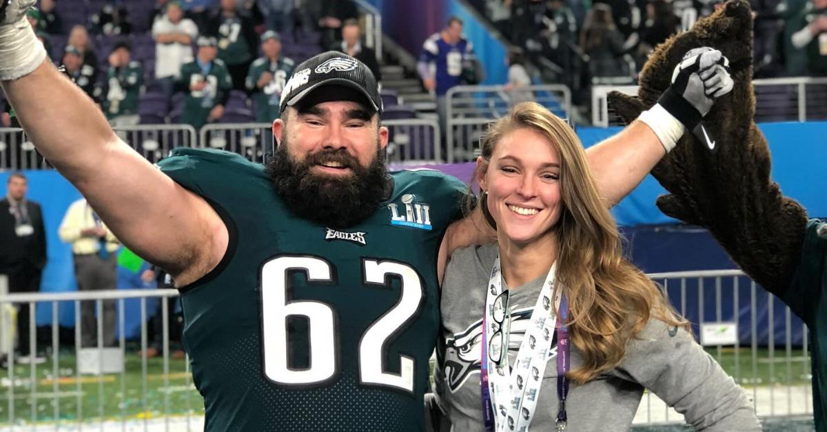 Photo of Jason and Kylie Kelce.