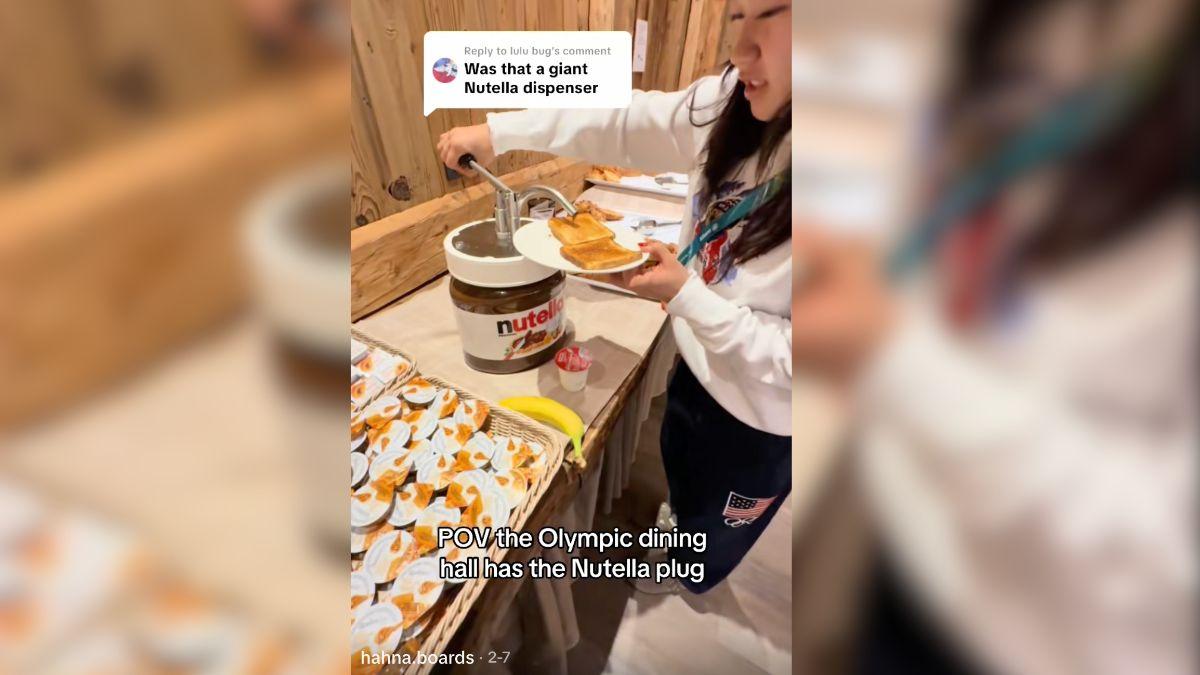 Image of giant Nutella dispenser.