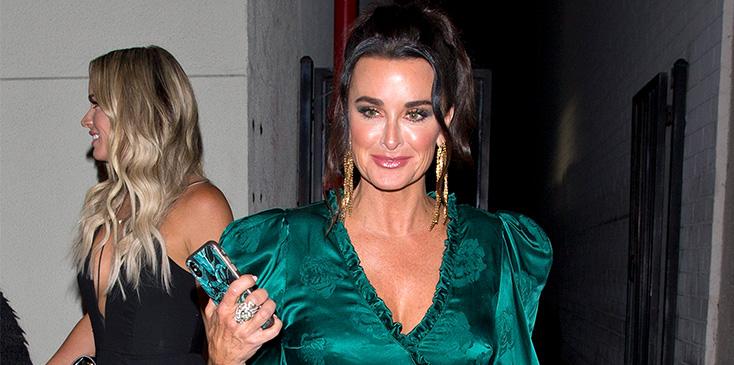 PICS Kyle Richards Leaves Craigs In Green Dress