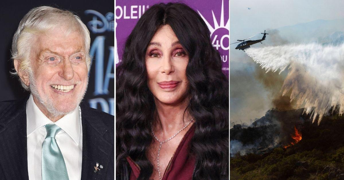 Cher & Dick Van Dyke Flee Their Malibu Homes Amid 'Dangerous' Wildfire