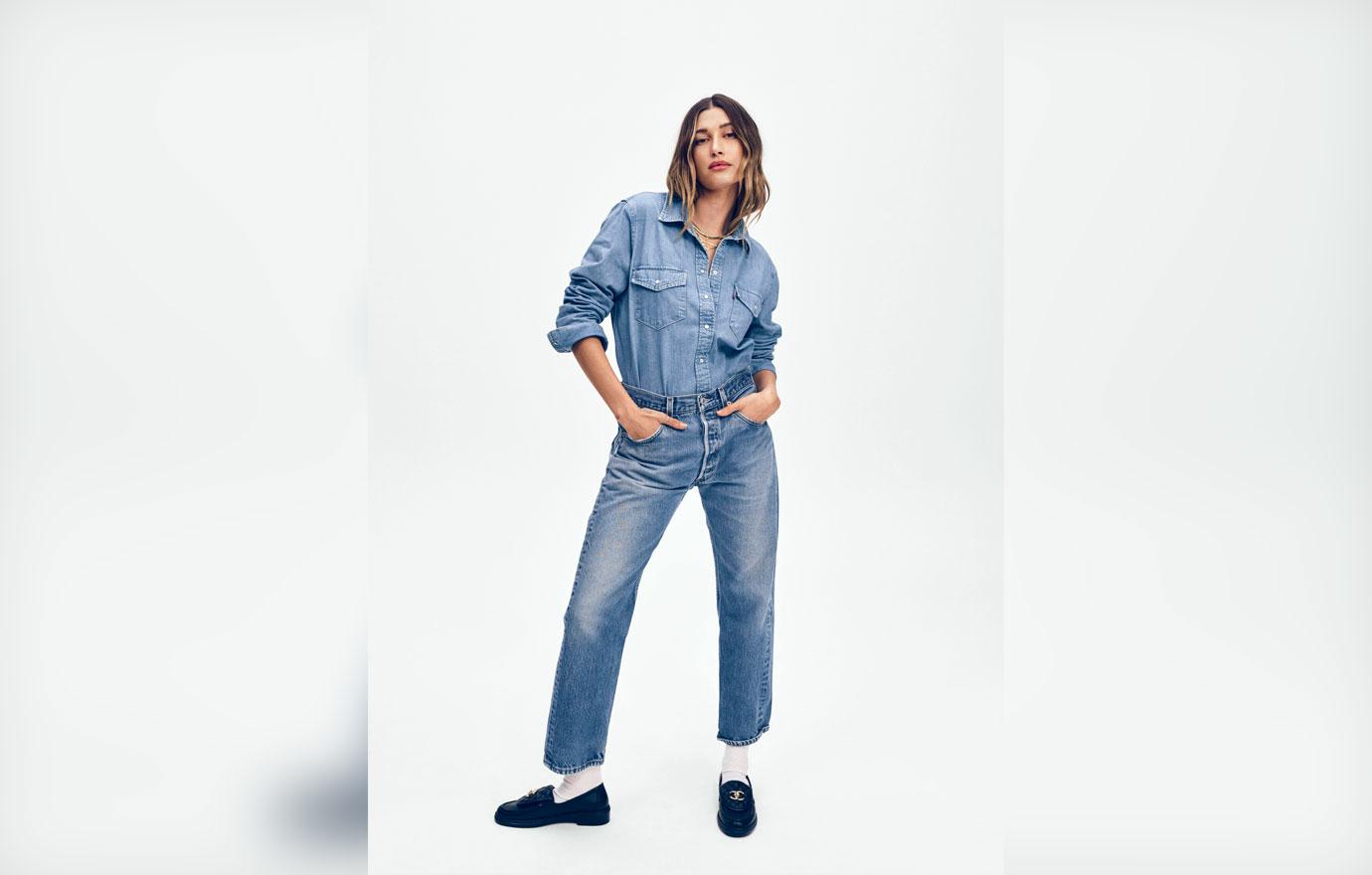 Hailey Bieber Models Levi's 501 Jeans For The Brand's 148th Birthday