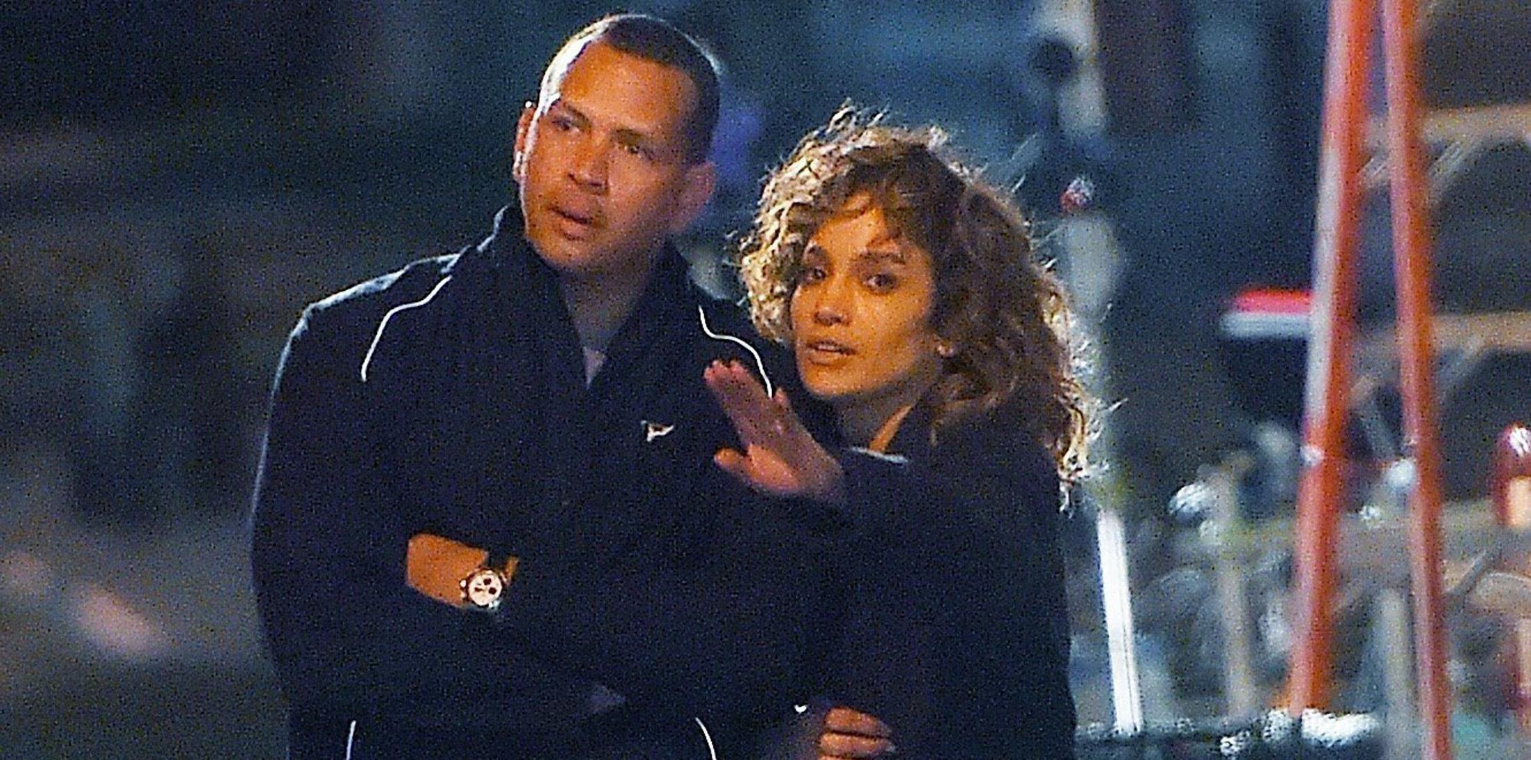 *EXCLUSIVE* Jennifer Lopez and Alex Rodriguez show some PDA on set of &#8216;Shades of Blue&#8217;