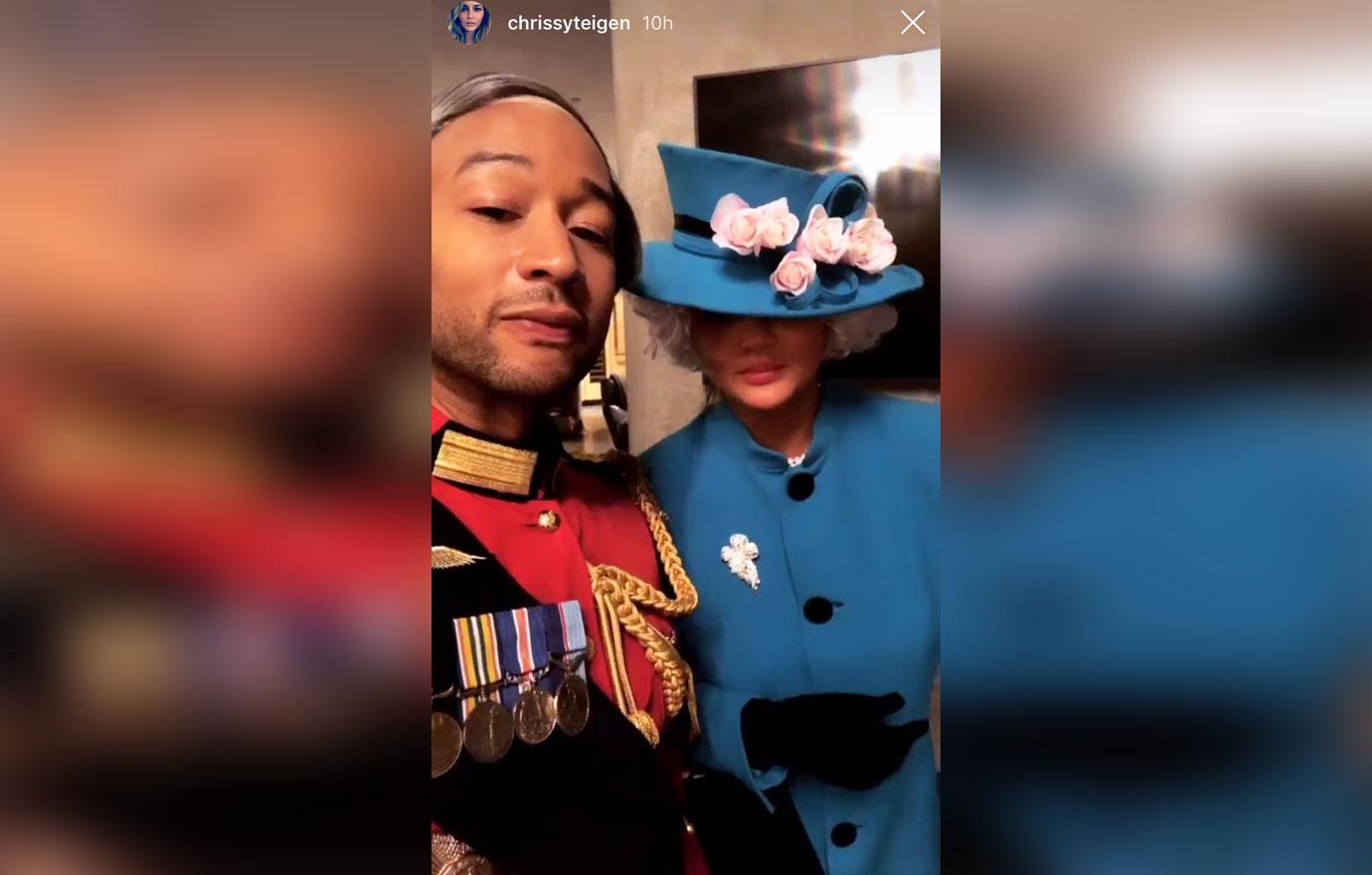 Chrissy teigen john legend queen elizabeth prince philip halloween costume 02