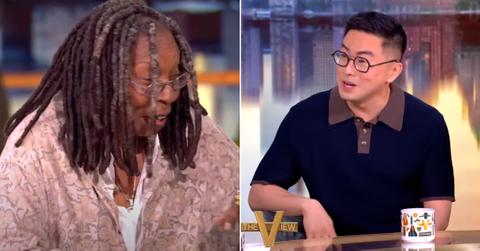 Photo of Whoopi Goldberg; picture of Bowen Yang.