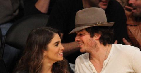 Ian Somerhalder and Nikki Reed spotted watching The Lakers at The Staples Center in LA