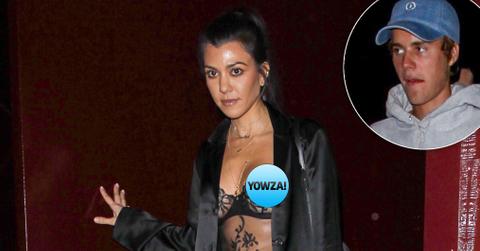 Kourtney kardashian shows nipples dinner justin bieber 08