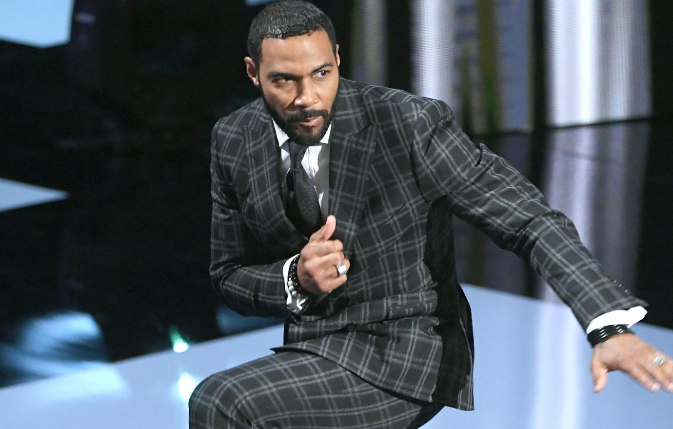 Power star Omari Hardwick took the stage to accept an award at the NAACP annual event in Hollywood, California. He was striking a pose familiar to football fans — the pose of the Heisman Trophy.