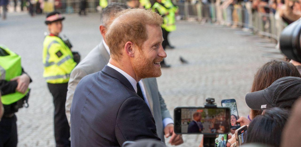 prince harry makes cheeky wedding joke during surprise walkabout london