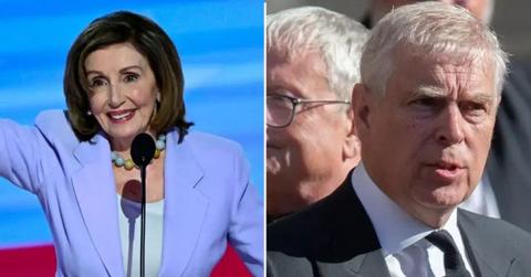 image split Nancy Pelosi and prince Andrew