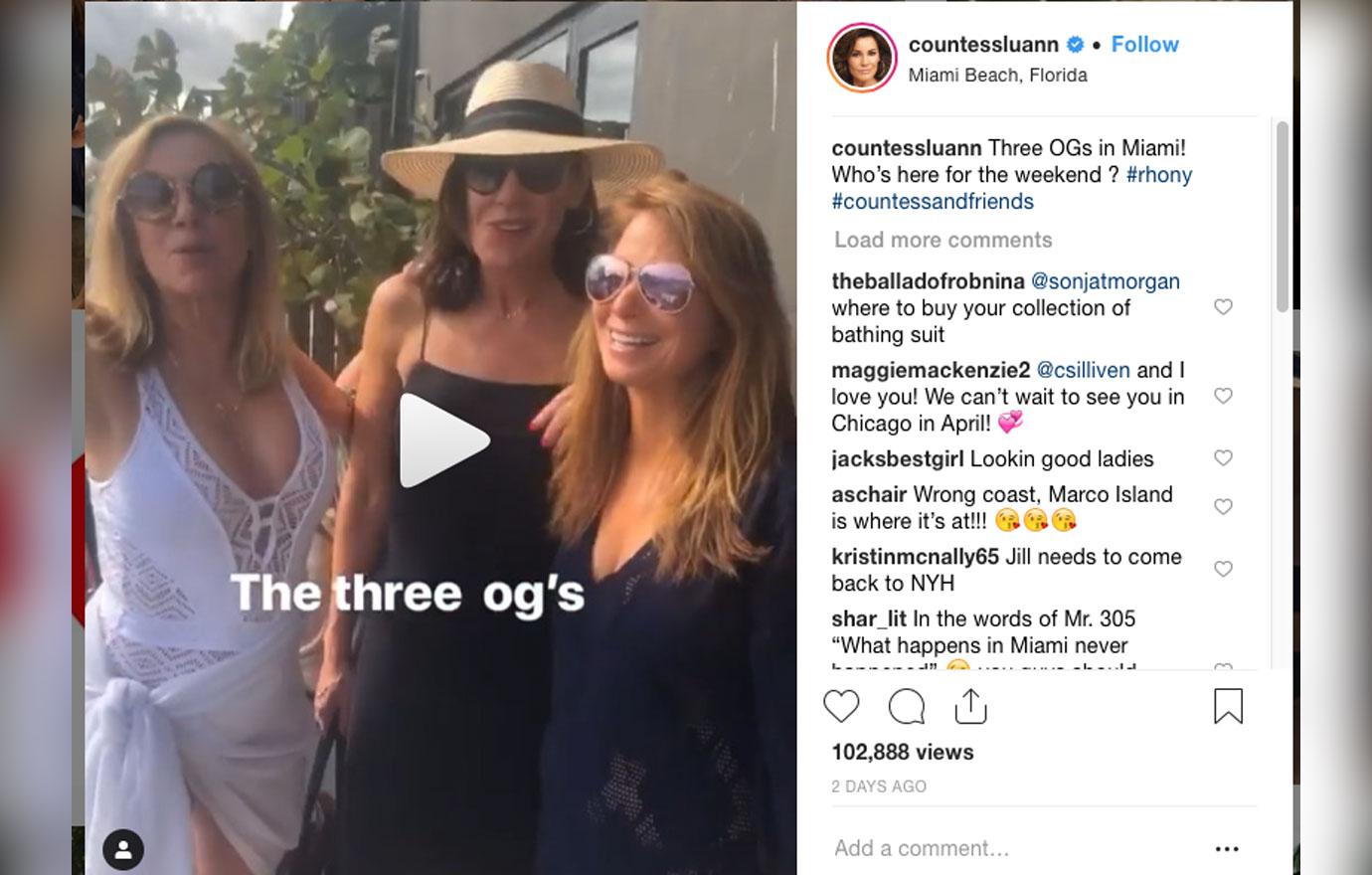 Ramona Singer, Luann de Lesseps and Jill Zarin in Miami