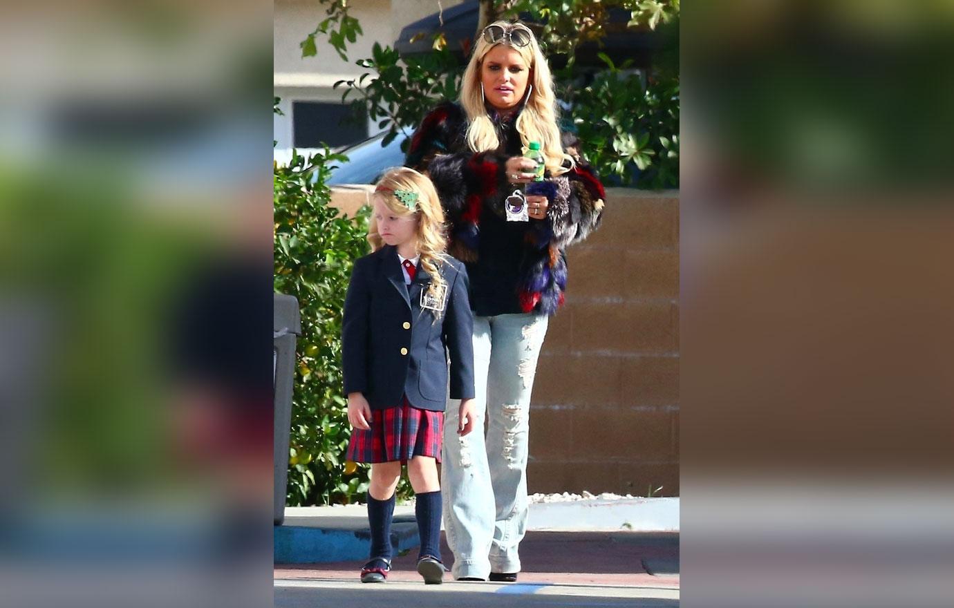 *EXCLUSIVE* Jessica Simpson supports daughter Maxwell at her Winter show