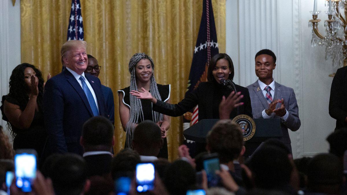 image of Donald trump and Candace Owens 