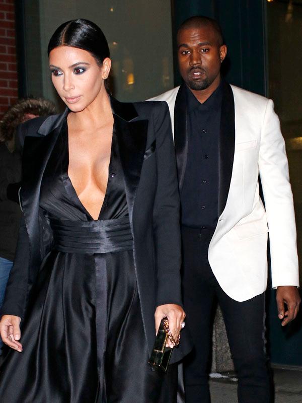 Kim Kardashian and Kanye West dress up for dinner in New York City