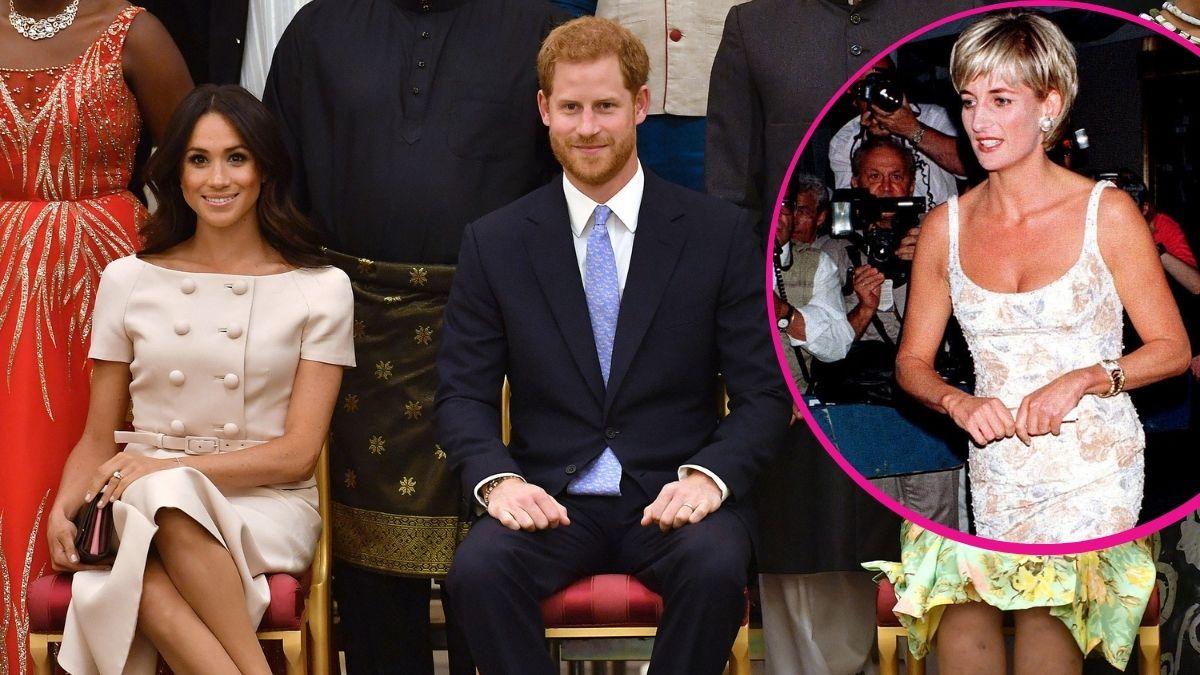image of harry, meghan, Diana