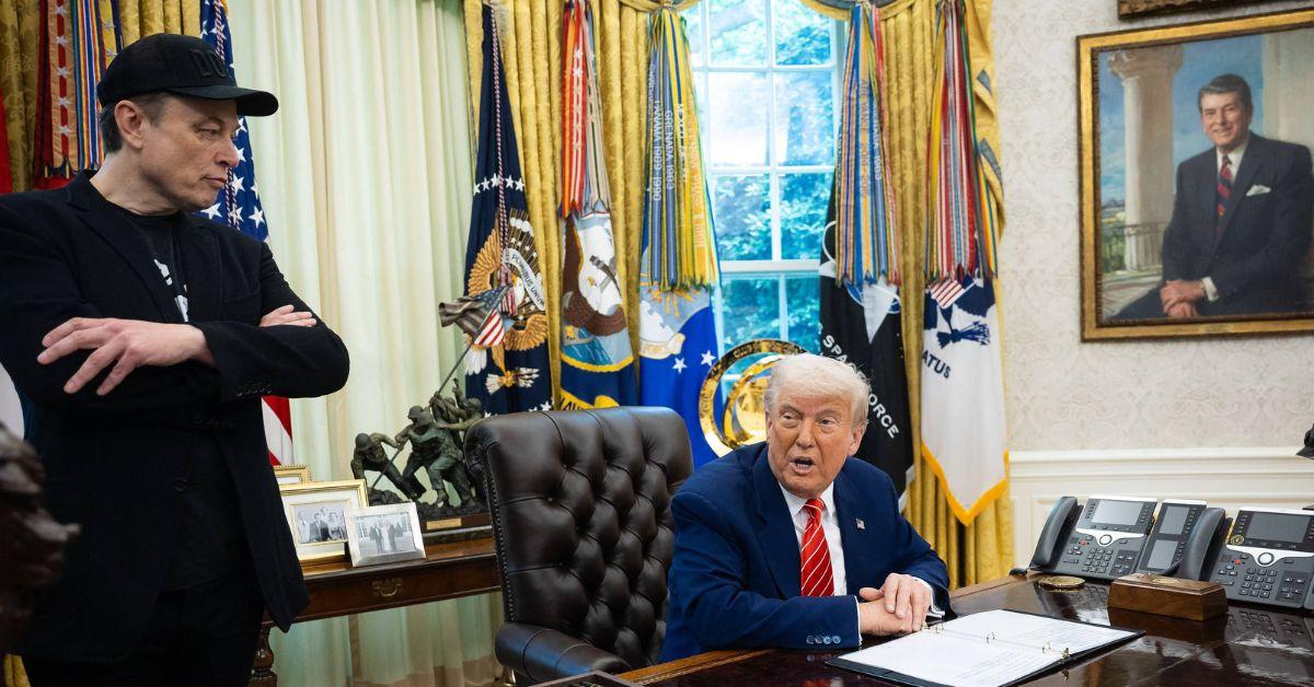 Photo of Elon Musk and Donald Trump. 