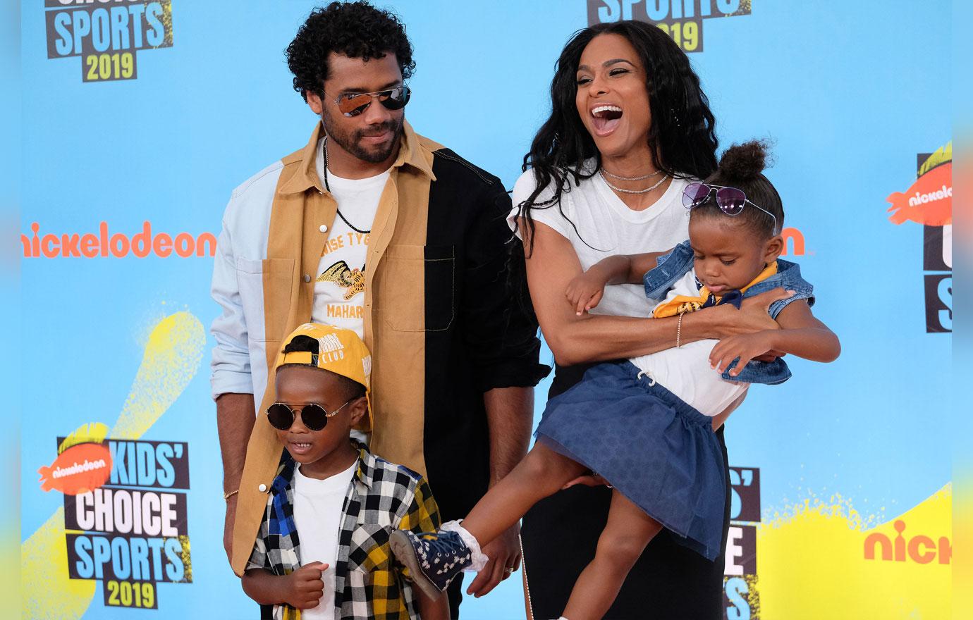 Russell Wilson And Baby Future Playing Basketball