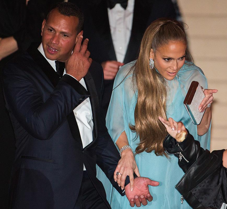 Celebrities leaving Met Gala in NYC.