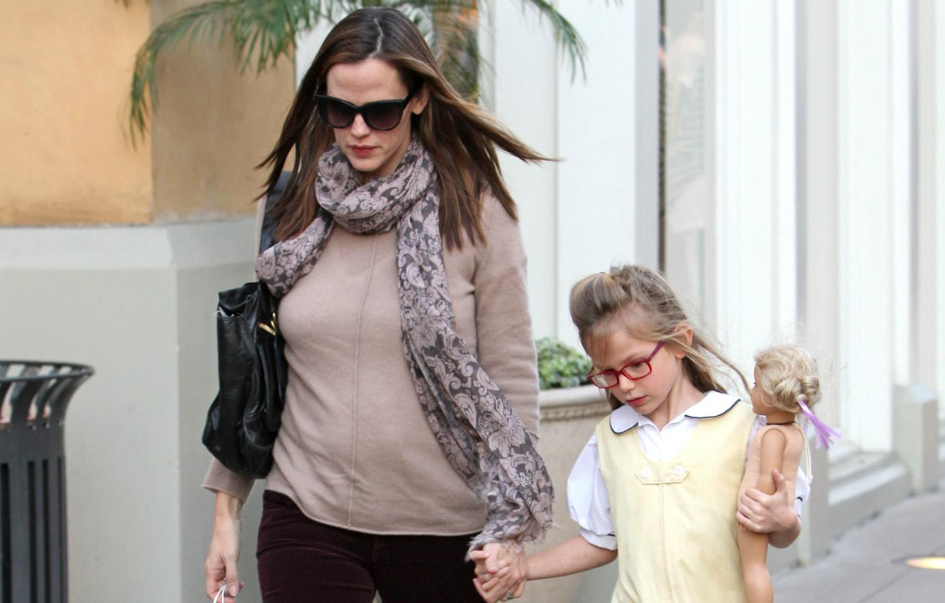 Jennifer Garner and Violet Affleck are seen shopping at The Grove on January 8, 2013 in Los Angeles, California.