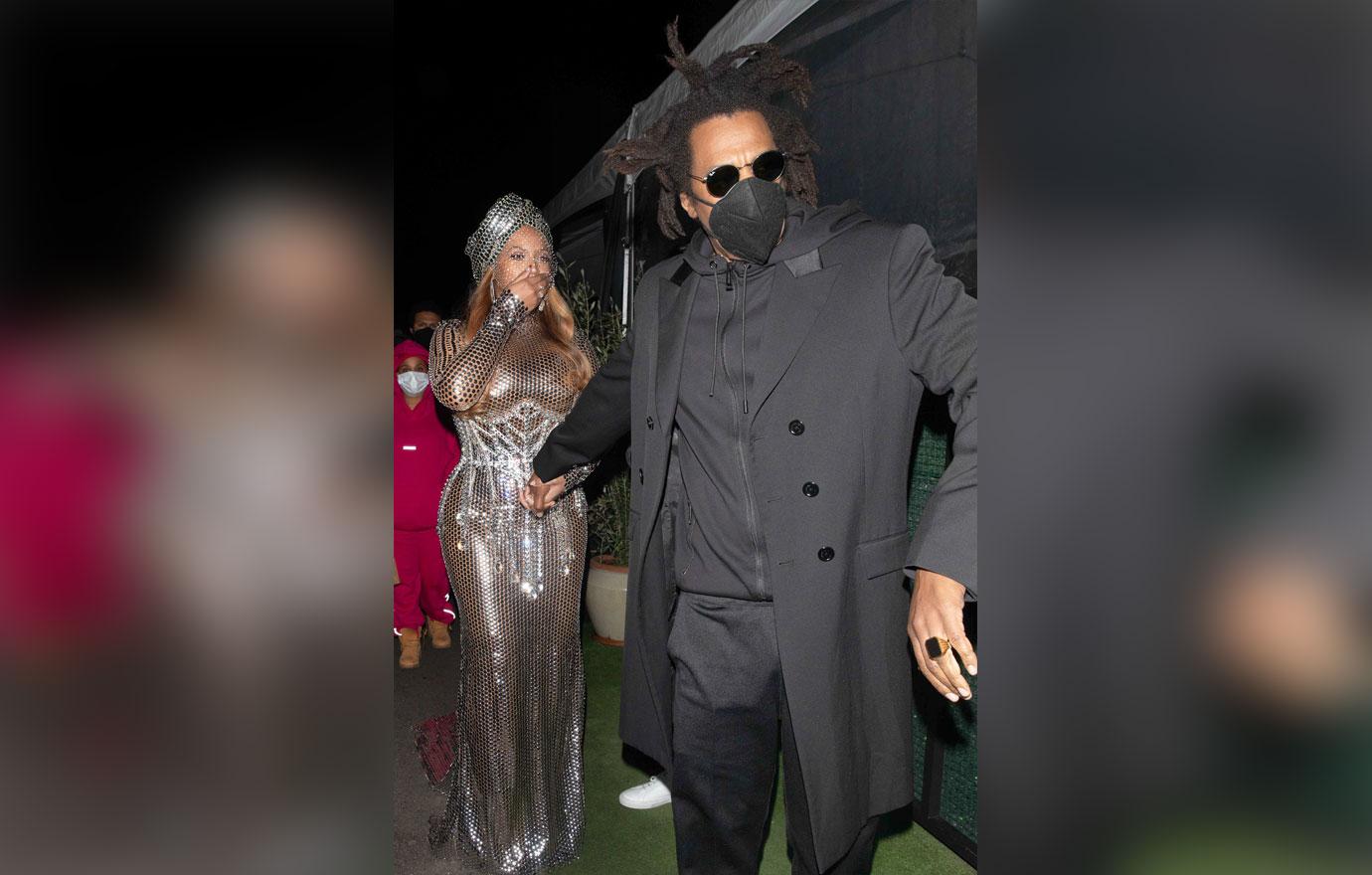 beyonce jay z celebrate grammy awards at giorgio baldi