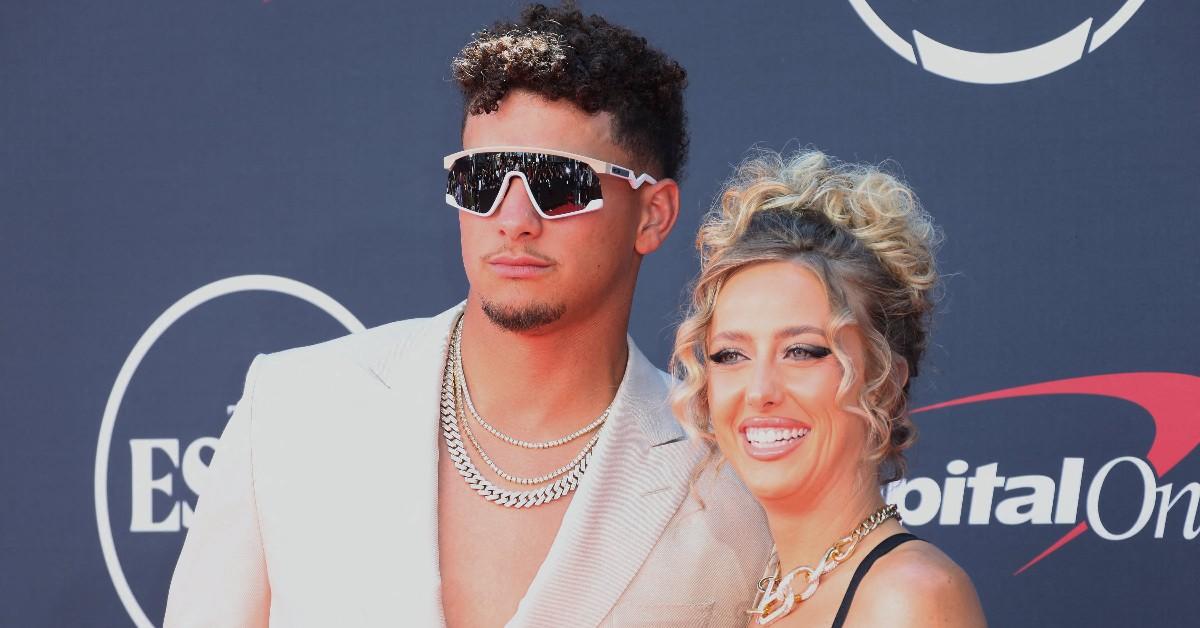 Photo of Patrick and Brittany Mahomes. 