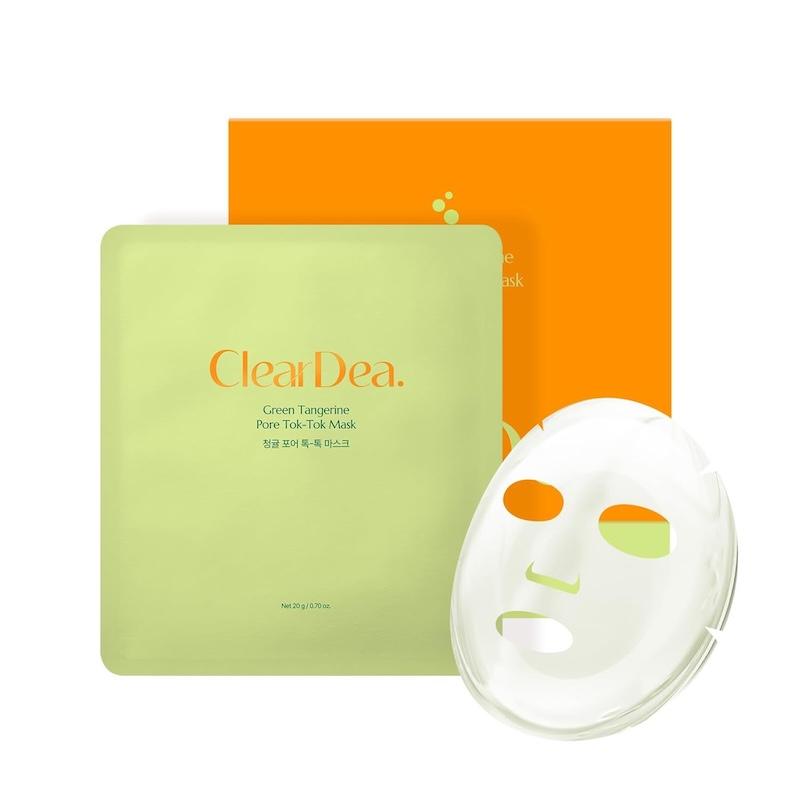 cleardea green tangerine pore tok tok mask