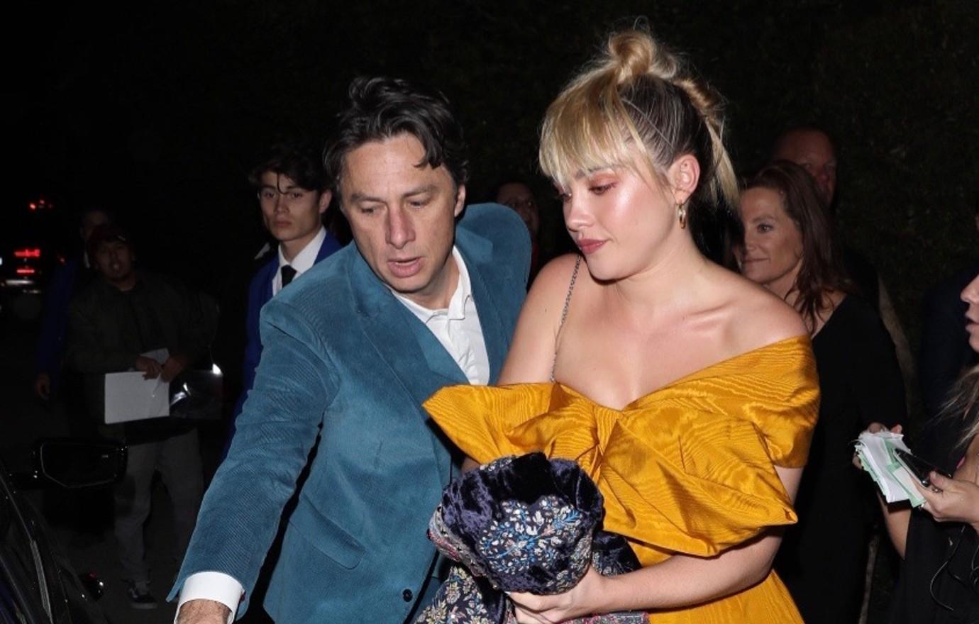 zach braff posts birthday tribute florence pugh