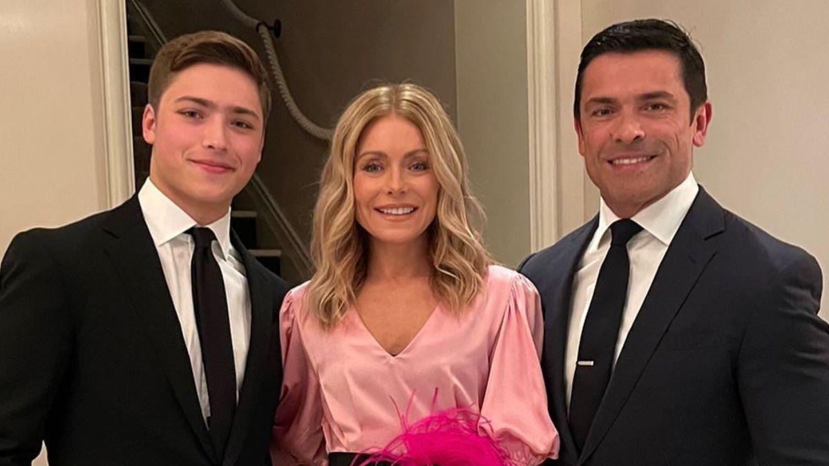 Image of Mark Consuelos joked he 'did not blink' during his son's performance on Broadway.