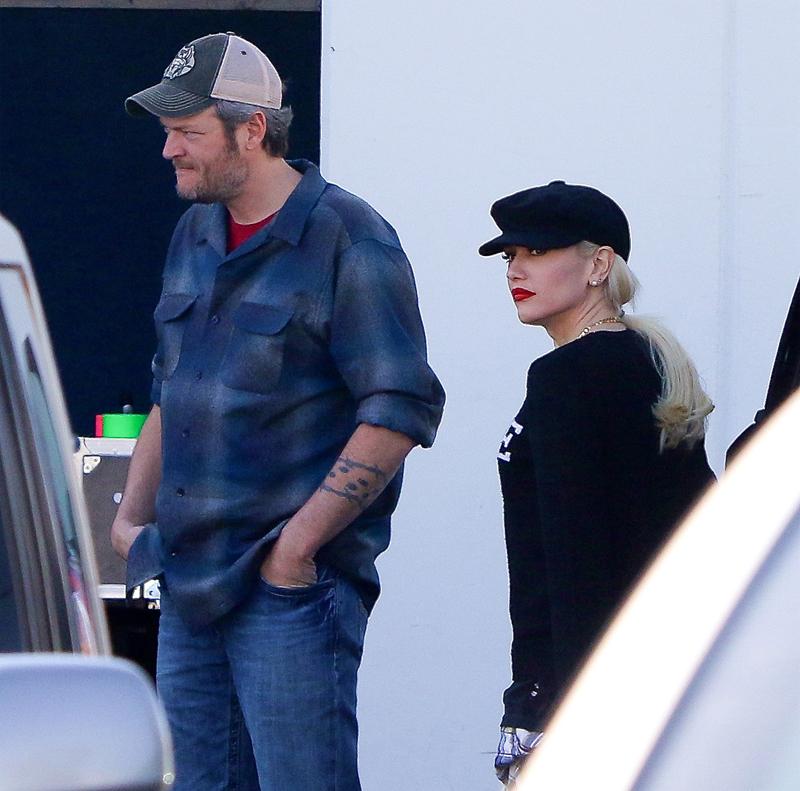 *EXCLUSIVE* Gwen Stefani and Blake Shelton arrive at a secret location to work on an album together!