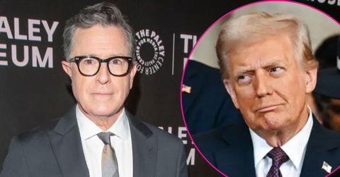 Photo of Stephen Colbert and Donald Trump