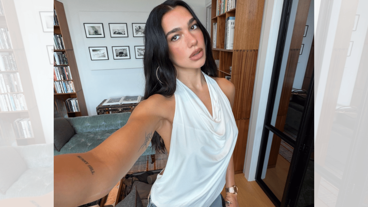 Image of Dua Lipa wowed at the FIFA World Cup final in New Jersey.