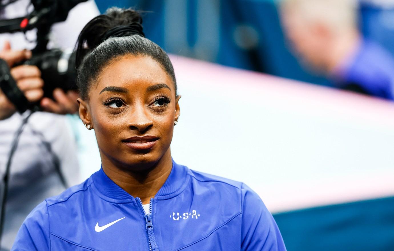 simone biles diamond goat necklace