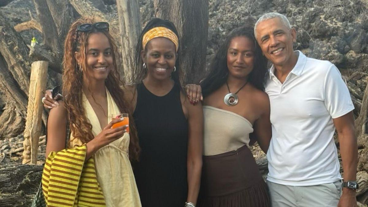 Photo of Barack and Michelle Obama are parents to daughters Malia, 27, and Sasha, 25.
