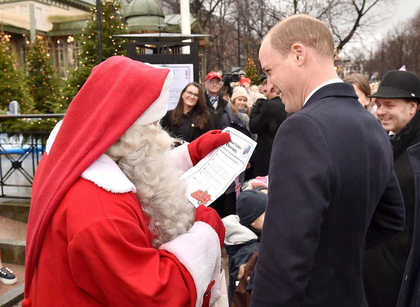 Prince William Meets Santa Adorable Prince George Christmas List