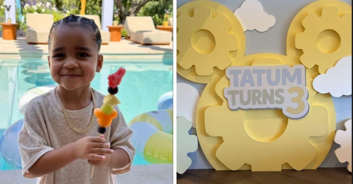 image of Khloé Kardashian threw a big Mickey-themed party for her son, Tatum.