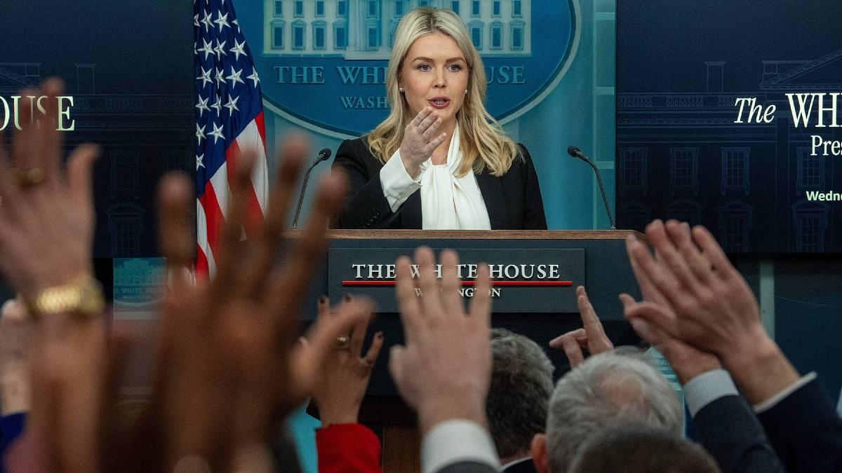 image of Karoline Leavitt insisted the president made a decision based on 'facts.' 