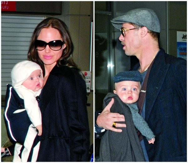 jolie pitt twins 2010