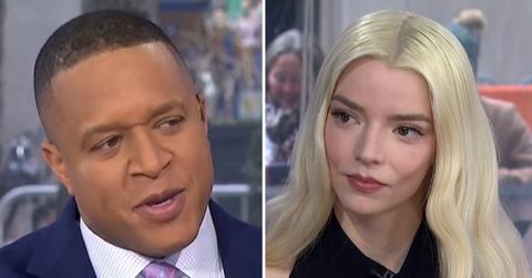 Split photo of Craig Melvin and Anya Taylor-Joy.