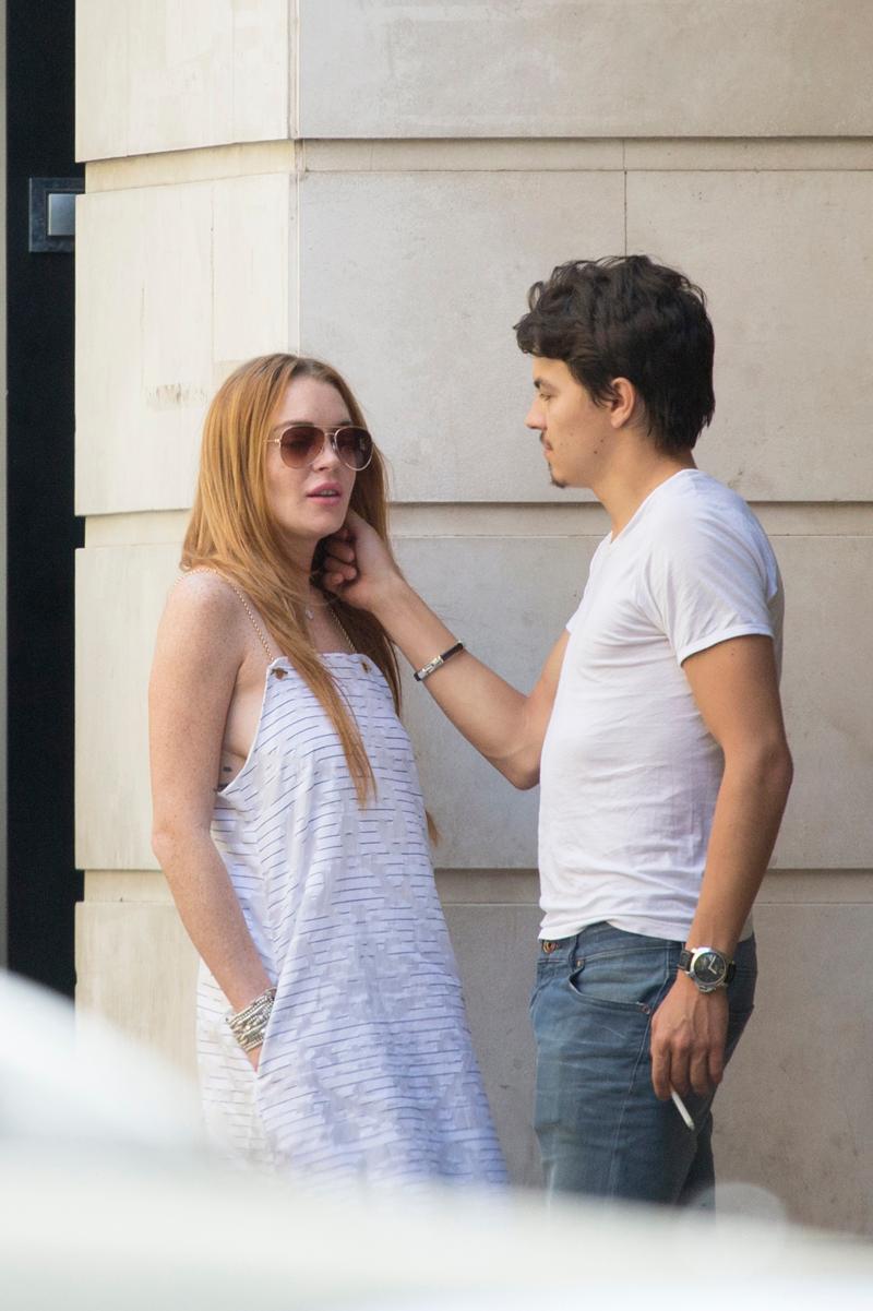 Lindsay Lohan and boyfriend  Egor Tarabasov stroll in Madrid, Spain.