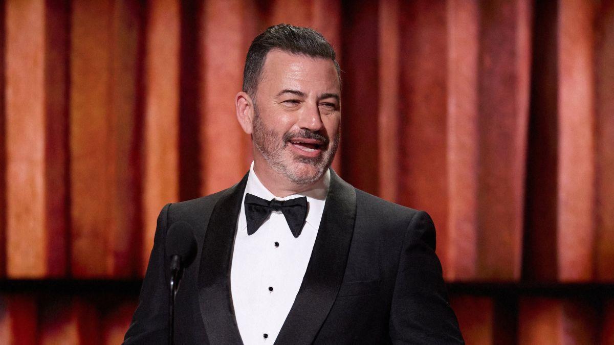 Image of Jimmy Kimmel’s remarks about humor sparked backlash among commentators.