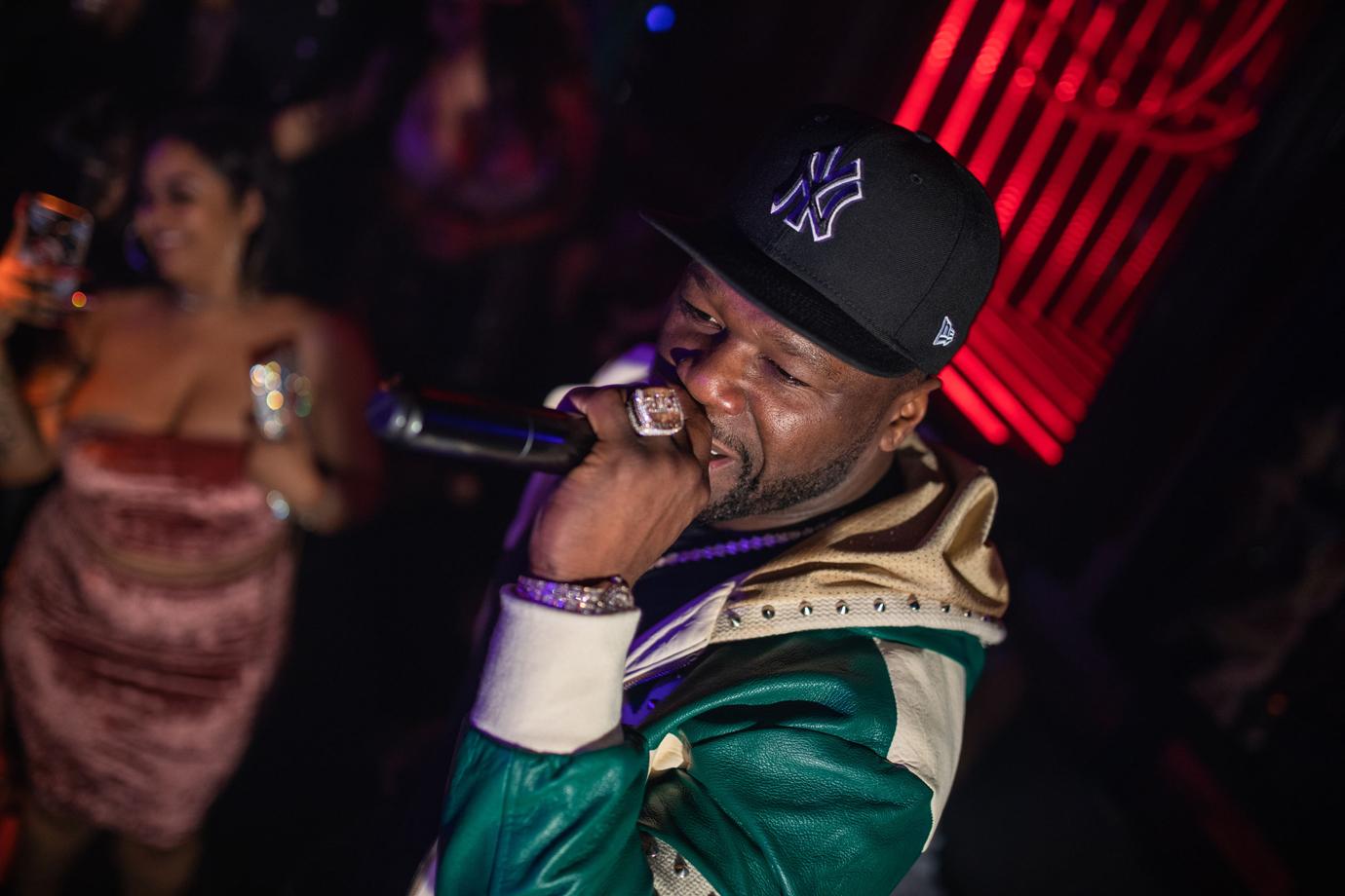 50 Cent performing at Rockwell’s Big Game Weekend