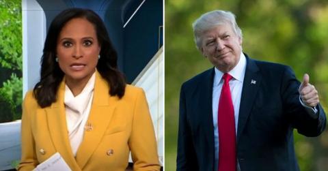 Split photo of Kristen Welker & Donald Trump