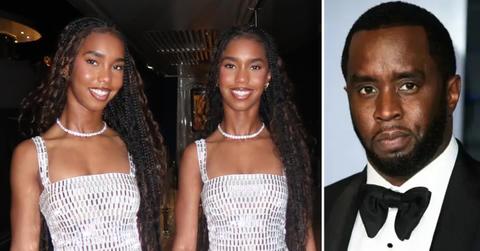 Split photo of Jessie and D'Lila Combs and Sean 'Diddy' Combs.
